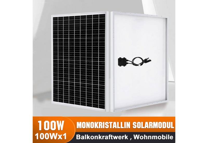 GLIESE Solaranlage Solarpanel 100W 12V MONO Solarmodule für Wohnmobil Balkonkraftwerk, Monokristallin, (Solarmodul), seriell/parallel erweiterbar, Plug-and-Play, hoher Wirkungsgrad von GLIESE