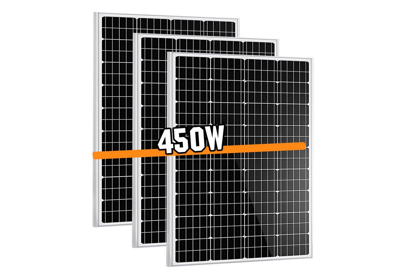 GLIESE Solarmodul 150W 300W 600W 900W Solarpanel 12V Wohnmobil Camping Pumpen, Monokristallin, (3-St., Solarmodule), Kaskadierbar in Strings parallel/seriell von GLIESE