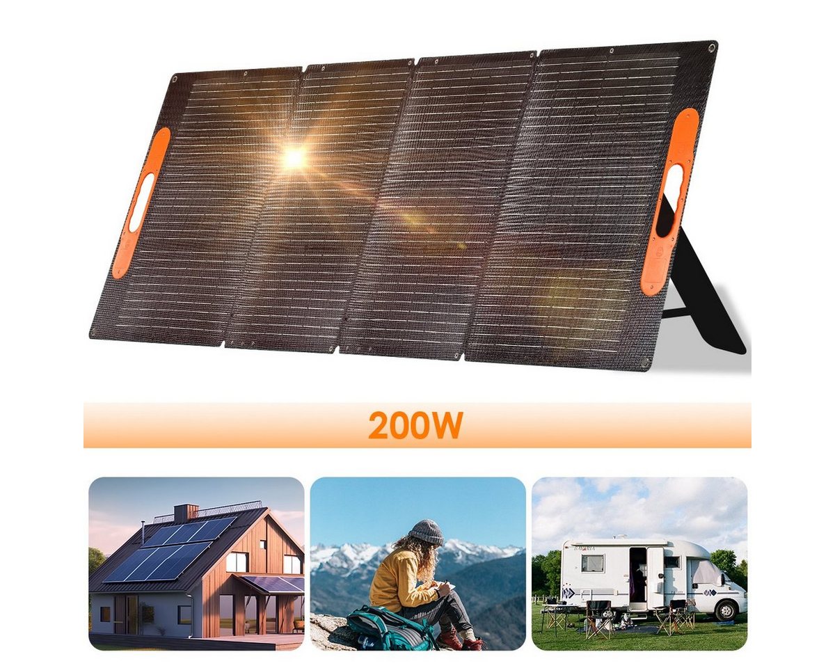 GLIESE Solarmodul 200W Portables Solarpanel Monokristallines Silizium IP67 Wasserfest von GLIESE