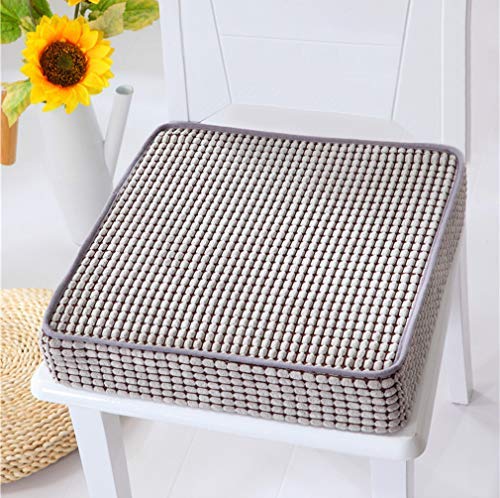 GLITZFAS Extrahohes Sitzkissen Stuhlkissen Corn Samt Sitzerhöhung Sitzkissen für Indoor und Outdoor Dicke Polsterung Steppkissen (45x45x8cm,grau) von GLITZFAS
