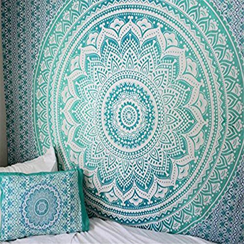 GLITZFAS Mandala Wandteppich Tapisserie Indische Tuch Böhmische Wandtuch Wandkunst Schlafzimmer (F,150 x 130 cm) von GLITZFAS