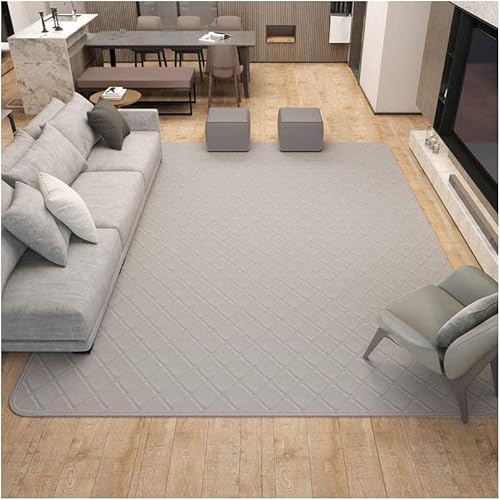 Beheizter Flächenteppich, Extra Großer Beheizter Flächenteppich Mit Einstellbarer Temperatur, Beheizte Fußmatten, Moderner Elektrischer Heizteppich Für Das Wohnzimmer, Woh,Grey1-100x160cm von GLJTUO