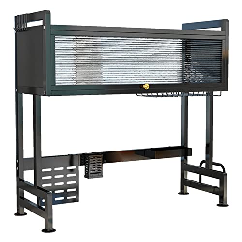 GLJTUO Abtropfgestell Für Die Spüle, Küchenregale, Verstellbar Und Platzsparend, Multifunktionales 3-Stufiges Abtropfgestell Aus Edelstahl-86cm von GLJTUO