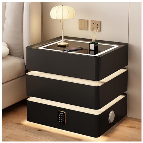 GLJTUO Nachttisch, Intelligenter Nachttisch Mit Led-Sensorlicht, Schwebende Sensation, Moderne Nachttische Für Schlafzimmer, Multifunktionaler Nachttisch Für Den Haushalt (A 50 X 40 X 62 cm) von GLJTUO