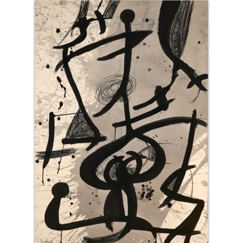 GLKFWVX Joan Miró Wandkunst, berühmte Poster, Ausstellung, Leinwandgemälde, nordische Drucke, moderner Stil, Heimdekoration, Bild, 60 x 90 cm x 1, ohne Rahmen GLKFWVX Joan Miró Wandkunst, berühmte Poster, Ausstellung, Leinwandgemälde, nordische Drucke, moderner Stil, Heimdekoration, Bild, 60 x 90 cm x 1, ohne Rahmen von GLKFWVX