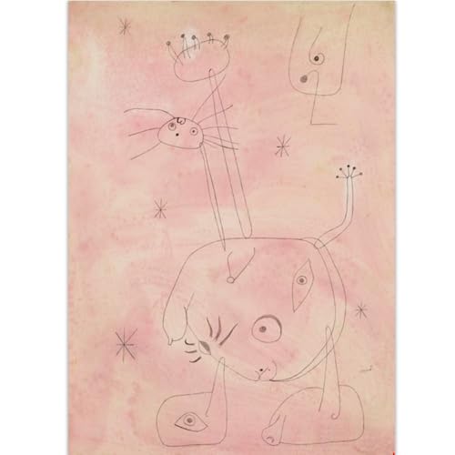 GLKFWVX Joan Miró Wandkunst Berühmte Poster Frau, Vogel, Sterne Leinwand Malerei Nordische Drucke Moderner Stil Zuhause Wohnzimmer Dekoration Bild 60x90cmx1 Kein Rahmen GLKFWVX Joan Miró Wandkunst Berühmte Poster Frau, Vogel, Sterne Leinwand Malerei Nordische Drucke Moderner Stil Zuhause Wohnzimmer Dekoration Bild 60x90cmx1 Kein Rahmen von GLKFWVX