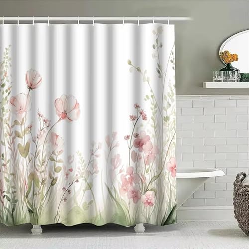 GLKSDLPO 3D-Kunstdruck, Goldmarmor-Duschvorhang, luxuriöse Badezimmerdekoration für Heimdekorationen, wasserdichte Vorhänge mit Hakenset (175 x 220 cm (B x H)) von GLKSDLPO
