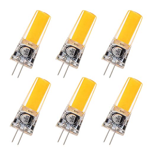 GLMING G4 COB 2508 3 W AC 12 V DC 12~24 V LED Silikon Licht Kristall 30 W Glühlampen Schienenbirne Ersatz Warmweiß 6 Stück von GLMING