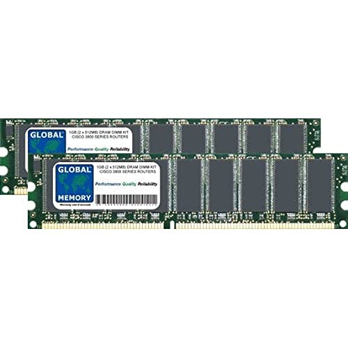 1 GB (2 x 512 MB) DRAM DIMM Memory RAM KIT für Cisco 3800 Series ROUTERN (Cisco P/N MEM3800–256U1024D) von GLOBAL MEMORY