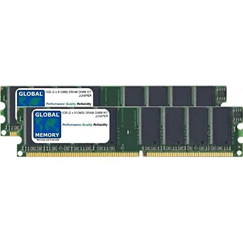 1 GB (2 x 512 MB) DRAM DIMM Memory RAM KIT für Juniper J6300 SERIE/J6350 ROUTERN (j6300-mem-1g) von GLOBAL MEMORY