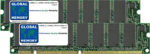 128 MB (2 x 64 MB) DRAM DIMM Memory RAM KIT für Cisco PIX 515 Firewall (pix-515-mem-128) von GLOBAL MEMORY