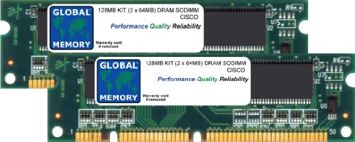 128 MB (2 x 64 MB) DRAM SODIMM Memory RAM Kit für Cisco 2600 X M Router (MEM2650–2 x 64D) von GLOBAL MEMORY
