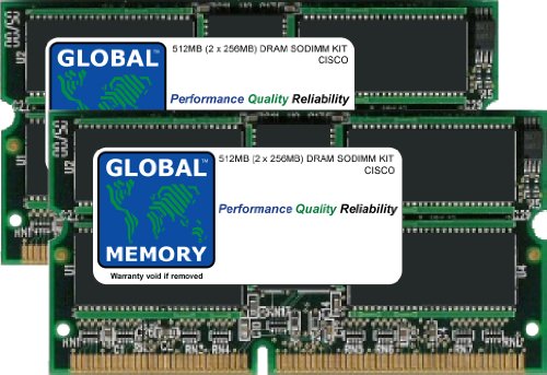 512 MB (2 x 256 MB) DRAM SODIMM Memory RAM Kit für Cisco 12000 Series ROUTERN GSR LINE Karte Engine 3 (Ise) (mem-lc-ise-512) von GLOBAL MEMORY