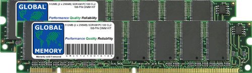 512 MB (2 x 256 MB) PC100 100 MHz 168-PIN SDRAM DIMM RAM-Kit, kompatibel mit PC-Desktops/Motherboards von GLOBAL MEMORY