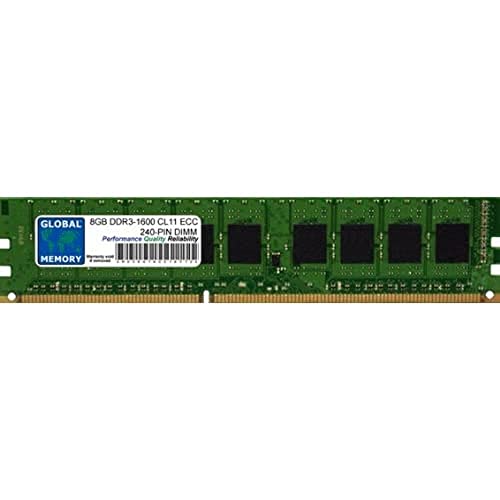 8 GB DDR3 1600 MHz PC3-12800 240-poliger ECC-DIMM (UDIMM) Arbeitsspeicher, kompatibel mit Servern, Workstations, Motherboards (Nicht für PCs) von GLOBAL MEMORY