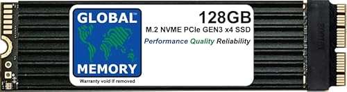GLOBAL MEMORY 128 GB M.2 PCIe Gen3 x4 NVMe Solid State Drive (SSD) mit Kühlkörper für Mac Pro 2013 von GLOBAL MEMORY