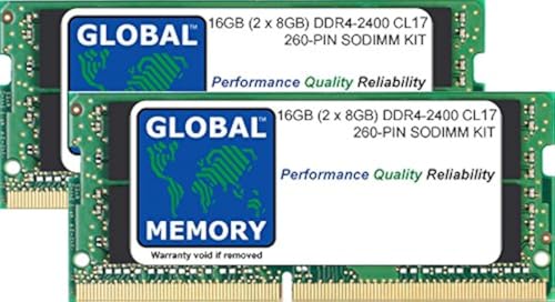 Arbeitsspeicher (16 GB (2 x 8 GB) DDR4 2400 MHz PC4-19200 260-Pin SODIMM für Intel 27 Zoll Retina 5K IMAC (2017) von GLOBAL MEMORY
