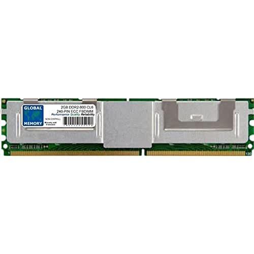 GLOBAL MEMORY 2 GB DDR2 800 MHz PC2–6400 240-PIN ECC Fully BUFFERED DIMM (FBDIMM) Arbeitsspeicher für Servers/WORKSTATIONS/MAINBOARDS (2 Rank) von GLOBAL MEMORY