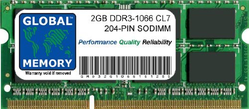 GLOBAL MEMORY 2 GB DDR3 1066 MHz PC3–8500 204-PIN SODIMM RAM für Laptops/notebooks GLOBAL MEMORY 2 GB DDR3 1066 MHz PC3–8500 204-PIN SODIMM RAM für Laptops/notebooks von GLOBAL MEMORY