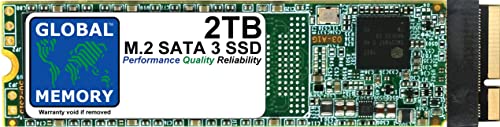 GLOBAL MEMORY 2 TB M.2 NGFF SATA 3 Solid-State-Laufwerk (SSD) für MacBook Pro (15 Zoll, Mitte 2012-13 Zoll, Ende 2012-13 Zoll, Ende 2012-13 Zoll/15 Zoll, Anfang 2013) von GLOBAL MEMORY