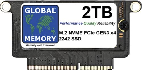 GLOBAL MEMORY 2 TB M.2 PCIe Gen3 x4 NVMe Solid-State-Laufwerk (SSD) für MacBook Pro Retina Non-Touch-Bar A1708 (Ende 2016 - Mitte 2017) von GLOBAL MEMORY