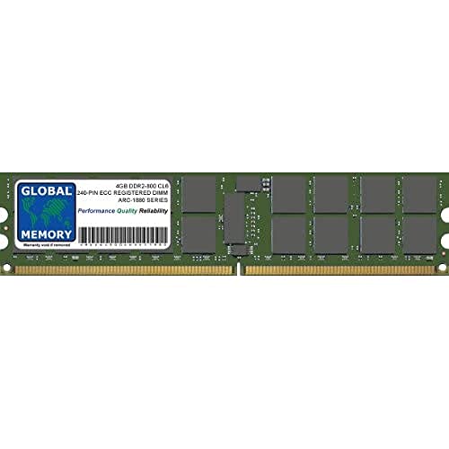 GLOBAL MEMORY 4 GB DDR2 800 MHz PC2–6400 240-PIN ECC Registered DIMM (RDIMM) Arbeitsspeicher für Areca RAID Adapter arc-1880ix-12/arc-1880ix-16/arc-1880ix-24 von GLOBAL MEMORY