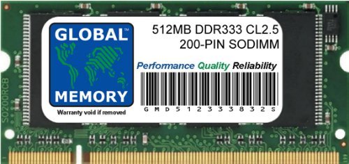 GLOBAL MEMORY 512 MB DDR 333 MHz PC2700 200-PIN SODIMM ARBEITSSPEICHER FÜR IMAC G4 DDR Flat Panel GLOBAL MEMORY 512 MB DDR 333 MHz PC2700 200-PIN SODIMM ARBEITSSPEICHER FÜR IMAC G4 DDR Flat Panel von GLOBAL MEMORY