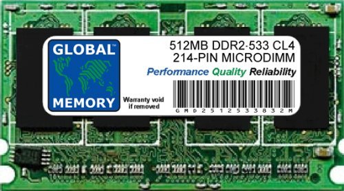 GLOBAL MEMORY 512 MB DDR2 533 MHz PC2–4200 214-pin, MicroDIMM, Ram für Laptops/notebooks GLOBAL MEMORY 512 MB DDR2 533 MHz PC2–4200 214-pin, MicroDIMM, Ram für Laptops/notebooks von GLOBAL MEMORY
