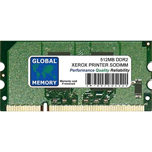 GLOBAL MEMORY 512 MB DDR2 SODIMM ARBEITSSPEICHER FÜR XEROX Phaser 6500/6600 Series & XEROX WORKCENTRE 6505/6605 Series DRUCKERN (097S04269) von GLOBAL MEMORY