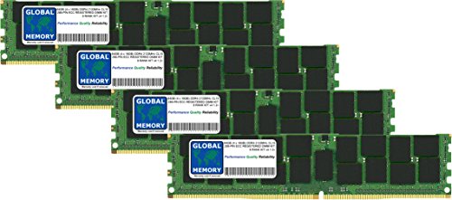 GLOBAL MEMORY 64 GB (4 x 16 GB) DDR4 2133 MHz PC4-17000 288-PIN ECC Registered DIMM (RDIMM) Arbeitsspeicher Kit für Server/Workstations/Motherboards (8 Rank Kit Chip) von GLOBAL MEMORY