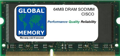 GLOBAL MEMORY 64 MB DRAM SODIMM RAM für Cisco 2801 Router (Cisco P/N MEM2801–64D) von GLOBAL MEMORY