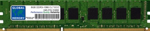 GLOBAL MEMORY 8 GB DDR3 1066 MHz PC3–8500 240-PIN ECC DIMM (UDIMM) Arbeitsspeicher für Server, Workstations, Mainboards von GLOBAL MEMORY