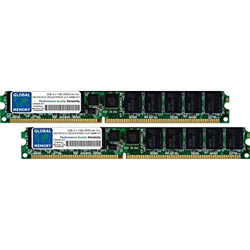 Global Memory 2 GB (2 x 1 GB) DDR2 400/533/667 MHz 240-PIN ECC Registered VLP DIMM Memory RAM Kit for Servers/Workstations/Motherboards (4 Rank Kit) von GLOBAL MEMORY