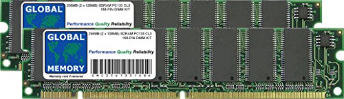 Global Memory 256 MB (2 x 128 MB) PC133 133 MHz 168 Pin SDRAM DIMM Memory RAM Kit für IMAC G3, EMAC G4, Powermac G4 von GLOBAL MEMORY