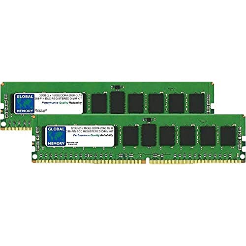 Global Memory 32GB (2 x 16GB) DDR4 2666MHz PC4-21300 288-PIN ECC Registered DIMM (RDIMM) Memory RAM Kit für Mac Pro (2019) von GLOBAL MEMORY