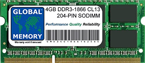 Global Memory 4GB DDR3L 1600MHz PC3L-12800 204-Pin SODIMM Speicher RAM für Intel iMac 27 Zoll Retina 5K (Ende 2014 - Mitte 2015) von GLOBAL MEMORY