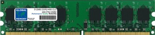 Global Memory 512 MB DDR2 400 MHz PC2-3200 240 Pin DIMM Speicher RAM für PC Desktops/Motherboards von GLOBAL MEMORY