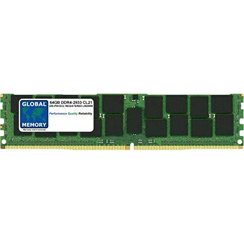 Global Memory 64 GB DDR4 2666 MHz PC4-21300 288-PIN ECC Registered Load Reduced DIMM (LRDIMM) Speicher RAM für Server/Workstation/Motherboards von GLOBAL MEMORY