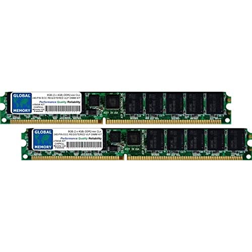 Global Memory 8 GB (2 x 4 GB) DDR2 400/533/667 MHz 240-PIN ECC Registered VLP DIMM Memory RAM Kit für Server/Workstations/Motherboards (4 RANK KIT) von GLOBAL MEMORY