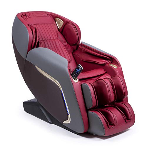 GLOBAL RELAX® Ananda 2D+ Massagesessel I Rot | Massagegerät mit 12 professionellen Massage- und Pressotherapie-Programmen | Dimmbar | Prestige-Technologie | 3D-Klang | Bluetooth | USB von GLOBAL RELAX