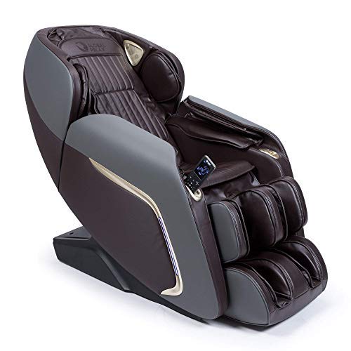 GLOBAL RELAX® Ananda 2D+ Massagesessel l Braun | Massagegerät mit 12 professionellen Massage- und Pressotherapie-Programmen | Dimmbar | Prestige-Technologie | 3D-Klang | Bluetooth | USB von GLOBAL RELAX