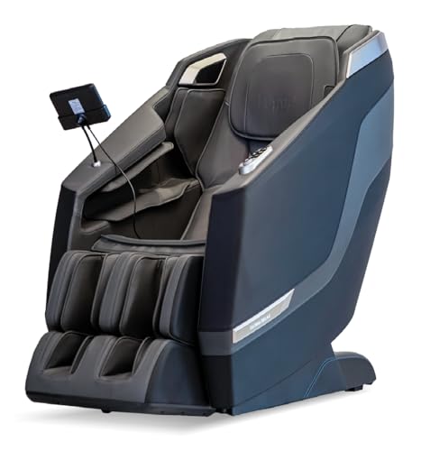 GLOBAL RELAX® | Karma Massagesessel 2D I Schwarz | 16 automatische + 4 manuelle Massageprogramme | Drucktherapie I Schwerelosigkeit I Thermotherapie I Fußreflextherapie | 3D Sound | Bluetooth von GLOBAL RELAX