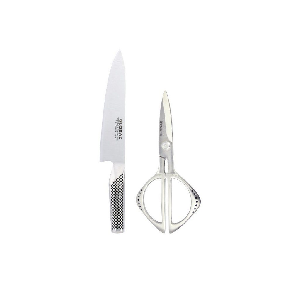 GLOBAL Messer-Set, Messerset GKS-2210: Kochmesser + Schere von GLOBAL