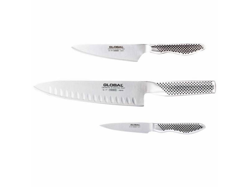 GLOBAL Messer-Set 3-teilig G-773889 (3-tlg) von GLOBAL