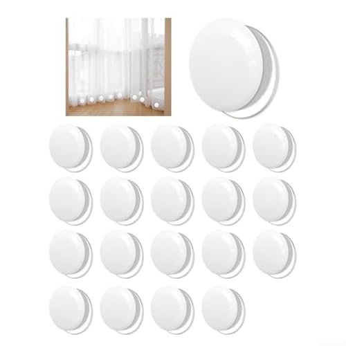 20 Stück Duschvorhanggewichte, magnetische Duschvorhanggewichte, wasserdichte untere Magnete mit halbrunden Design für Vorhänge, Duschvorhänge, Tischdecken 20 Stück Duschvorhanggewichte, magnetische Duschvorhanggewichte, wasserdichte untere Magnete mit halbrunden Design für Vorhänge, Duschvorhänge, Tischdecken von GLOBALHUT