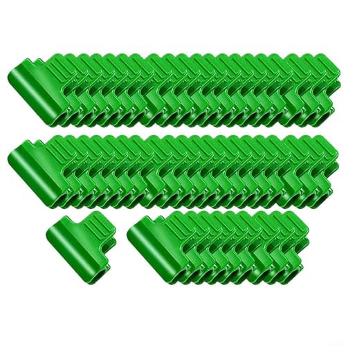 50 Stück Folien-Pflanzenclips, Gewächshaus-Klemmen, Abdecknetz-Tunnel-Clips für 11/16 mm Pflanzen, für erweiterte Pflanzenunterstützung (50 Stück) (11 mm) von GLOBALHUT