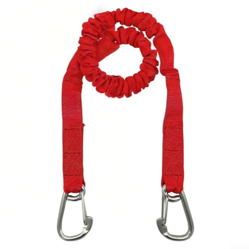 90 cm lange Bungee-Dockleine, elastisches Docking-Seil, mit Edelstahl-Karabinern, elastischer Kern zum Absorbieren und Verspannen, Rot 90 cm lange Bungee-Dockleine, elastisches Docking-Seil, mit Edelstahl-Karabinern, elastischer Kern zum Absorbieren und Verspannen, Rot von GLOBALHUT