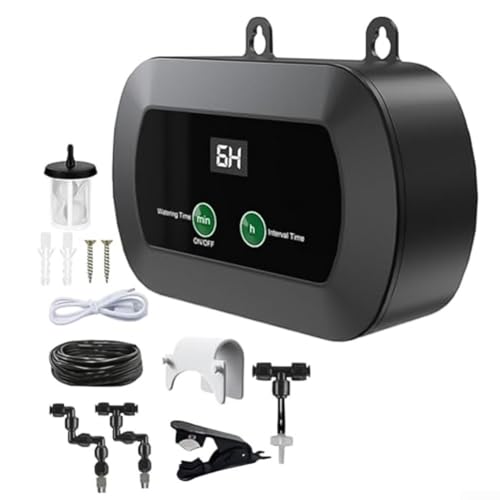 Automatisches Nebelsystem mit Timer-Steuerung, Terrarium-Luftbefeuchter, 360 Grad verstellbare Düsen, für Reptilien-Lebensraum, Gewächshaus, Vivarium Automatisches Nebelsystem mit Timer-Steuerung, Terrarium-Luftbefeuchter, 360 Grad verstellbare Düsen, für Reptilien-Lebensraum, Gewächshaus, Vivarium von GLOBALHUT