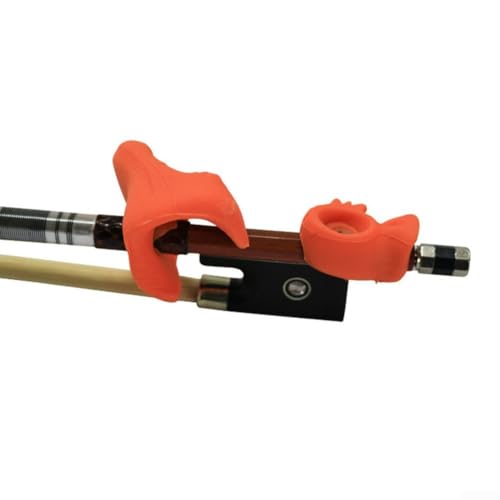 Beginner Violine Bow Grip Correcting Device, Curved Pinky Support, Enhanced Control (Orange) von GLOBALHUT
