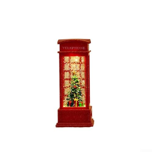 Charmante nostalgische Telefonzelle mit Weihnachtsbeleuchtung, perfekt für Familienfeiern (f) von GLOBALHUT